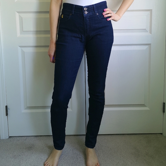 Second Yoga Jeans Indigo Straight Leg Skinny Jeans - Picture 3 of 8